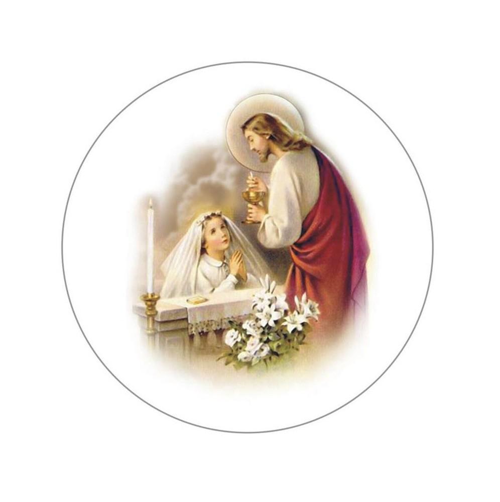 Okragly-oplatek-na-tort-komunijny-Dziewczynka-20-cm blank