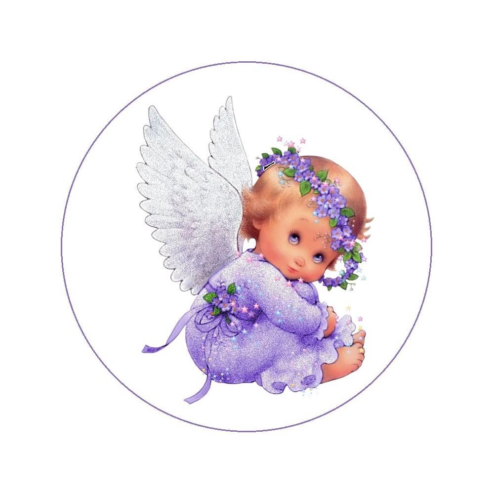 Oplatek-na-tort-Chrzest-Aniolek-3-20cm blank