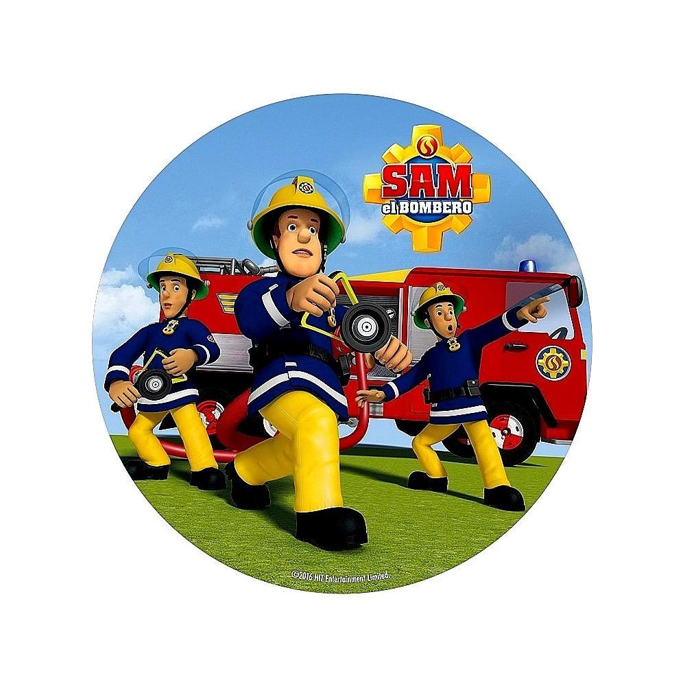 Oplatek-na-tort-Strazak-Sam-1-20cm blank