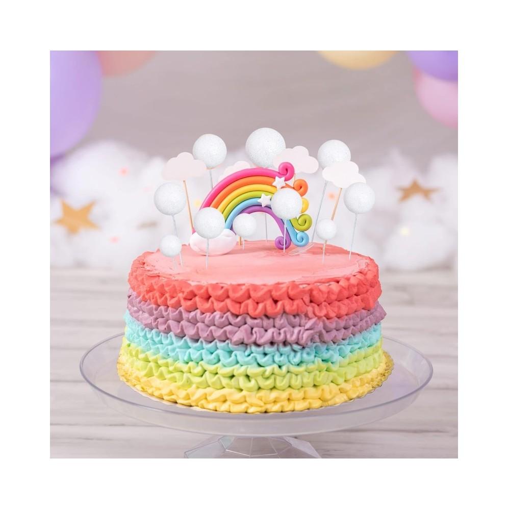 Topper-Na-Tort-Kule-Kulki-Na-Piku-Biale-Brokatowe blank