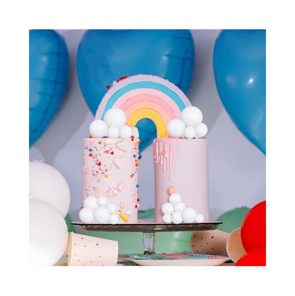 Topper-Na-Tort-Kule-Kulki-Na-Piku-Biale-Brokatowe blank