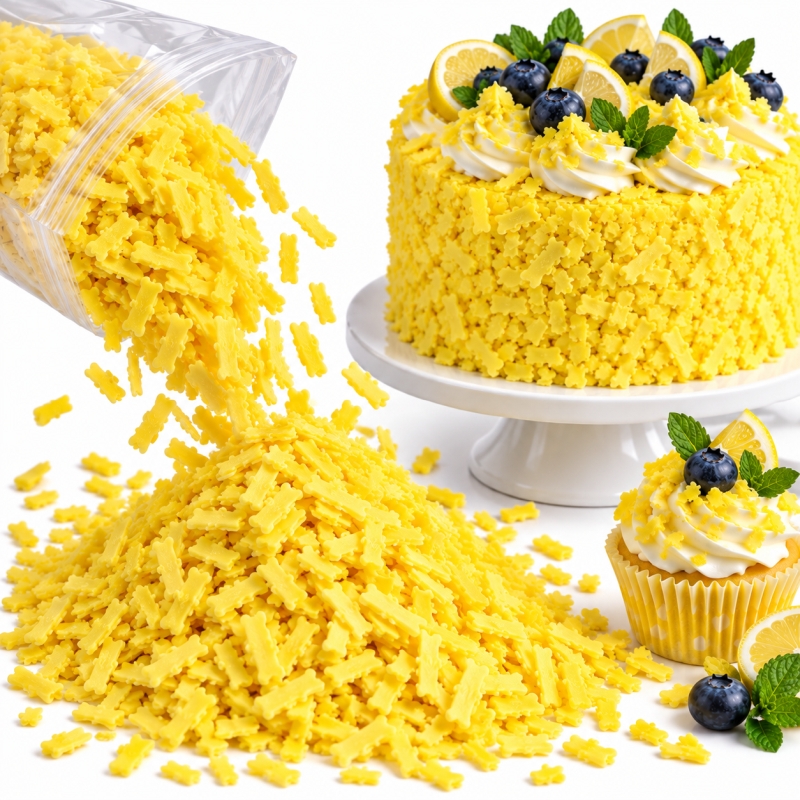 zolta-posypka-waflowa-100g posypka-waflowa-zolta-100g-do-tortu-ciast-muffinek-i-babeczek