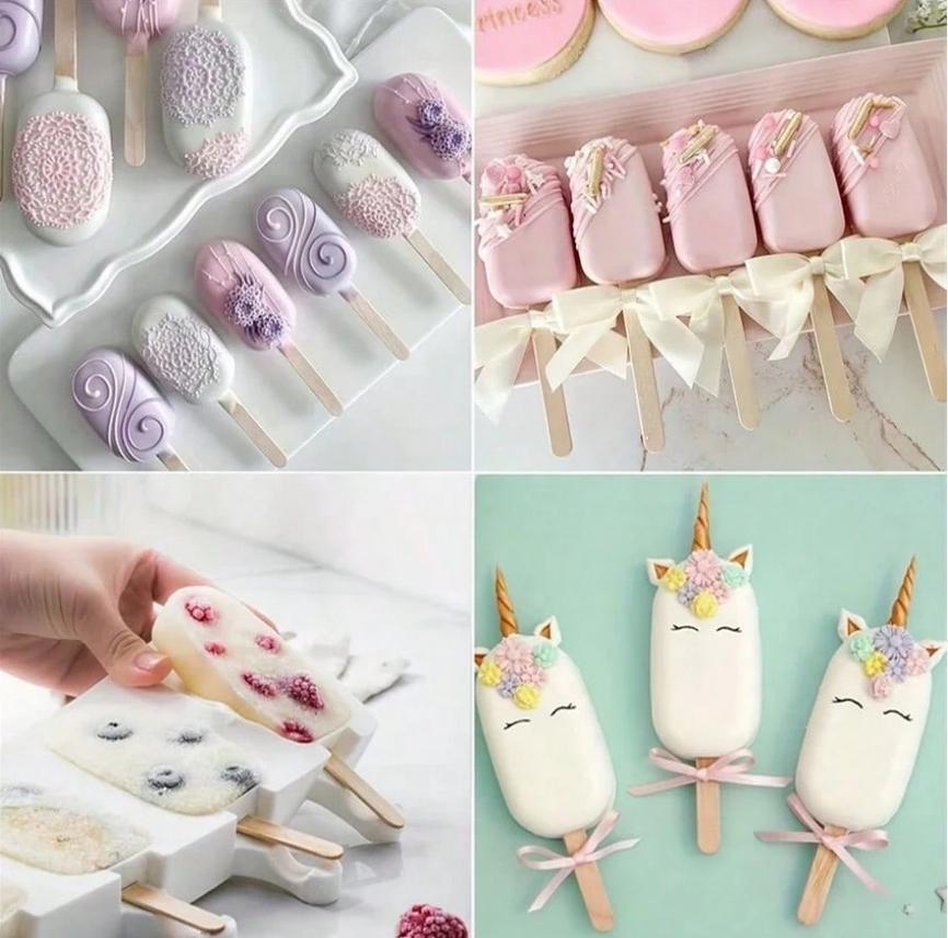 forma silikonowa do lodów 8 gniazd przygotowanie