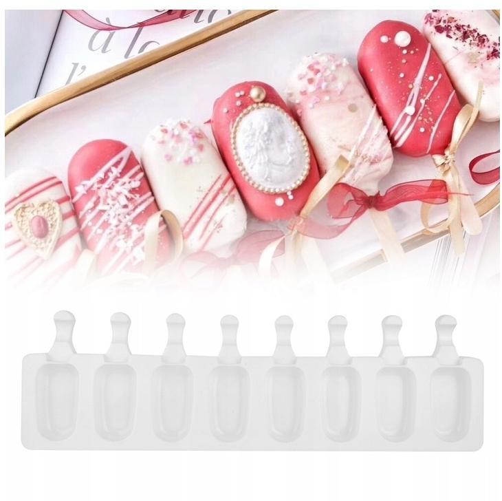 forma silikonowa do lodów 8 gniazd widok lodów