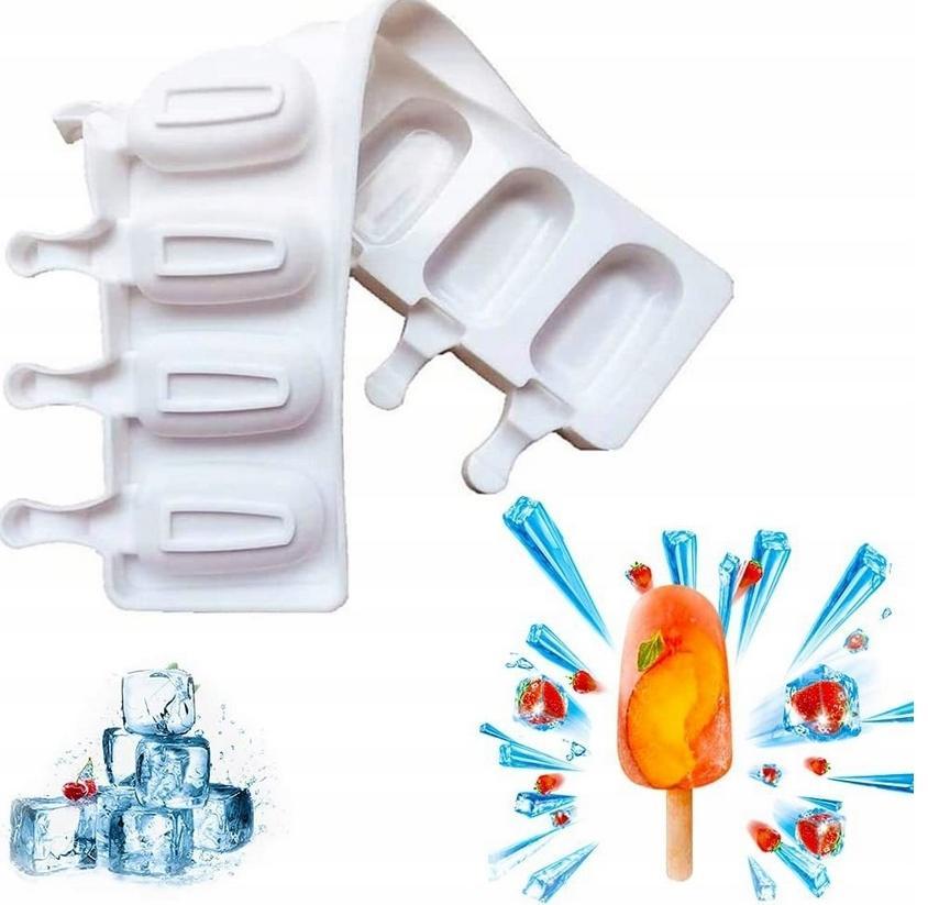 forma silikonowa do lodów 8 gniazd z przybliżenia