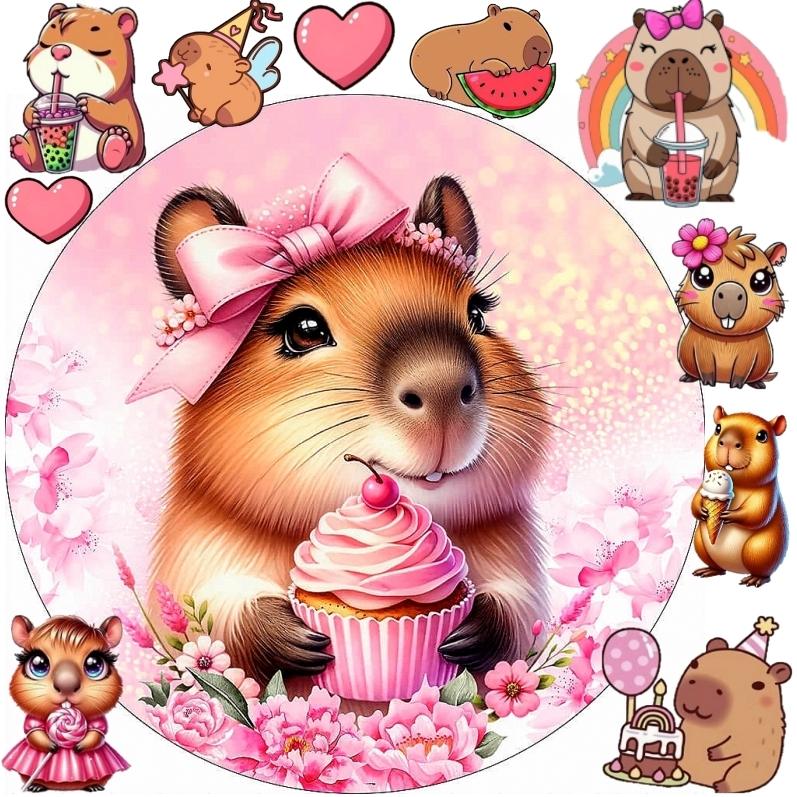 opłatek na tort capibara-1 opłatek na tort capibara-1