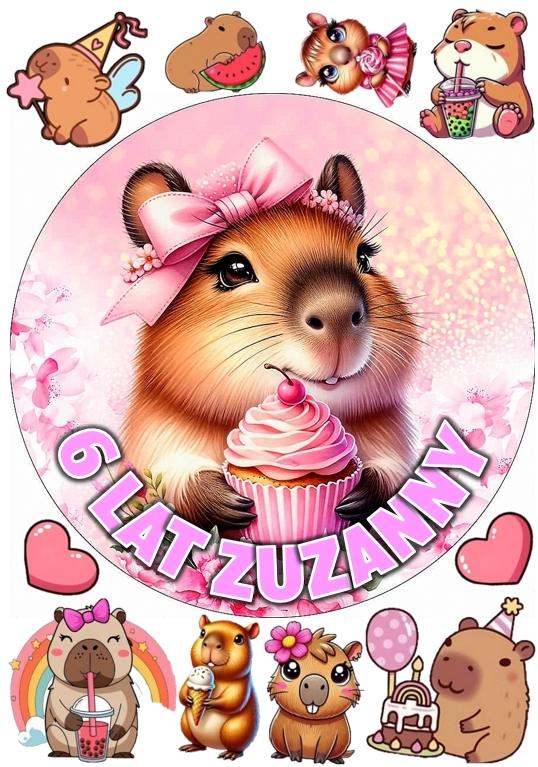 opłatek na tort capibara-3 opłatek na tort capibara-3