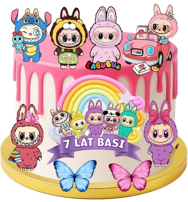 opłatek na tort labubu-3