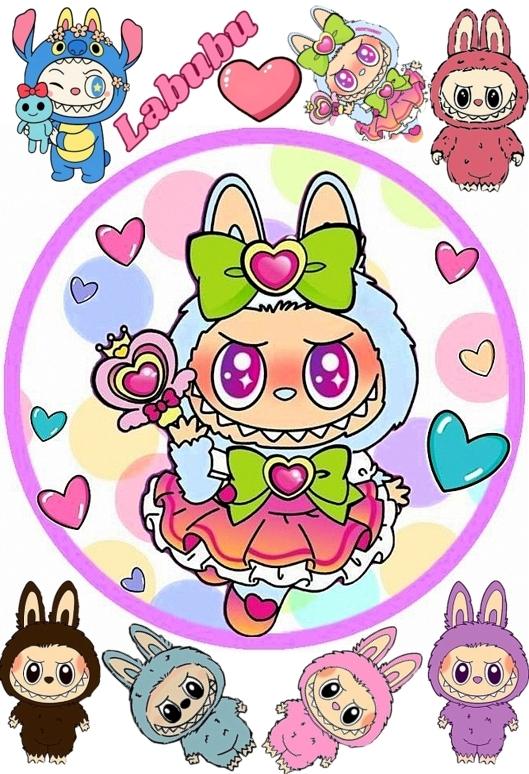 opłatek na tort labubu-14