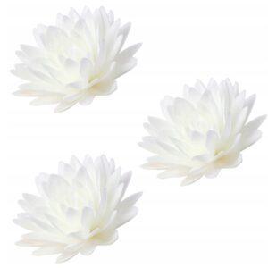 Białe kwiaty waflowe Aster do dekoracji tortu