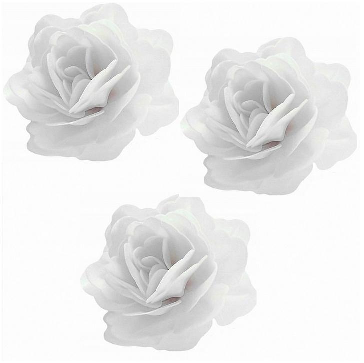 Kwiaty z wafla na tort – róża chińska biała Kwiaty z wafla na tort – róża chińska biała 5,5 cm