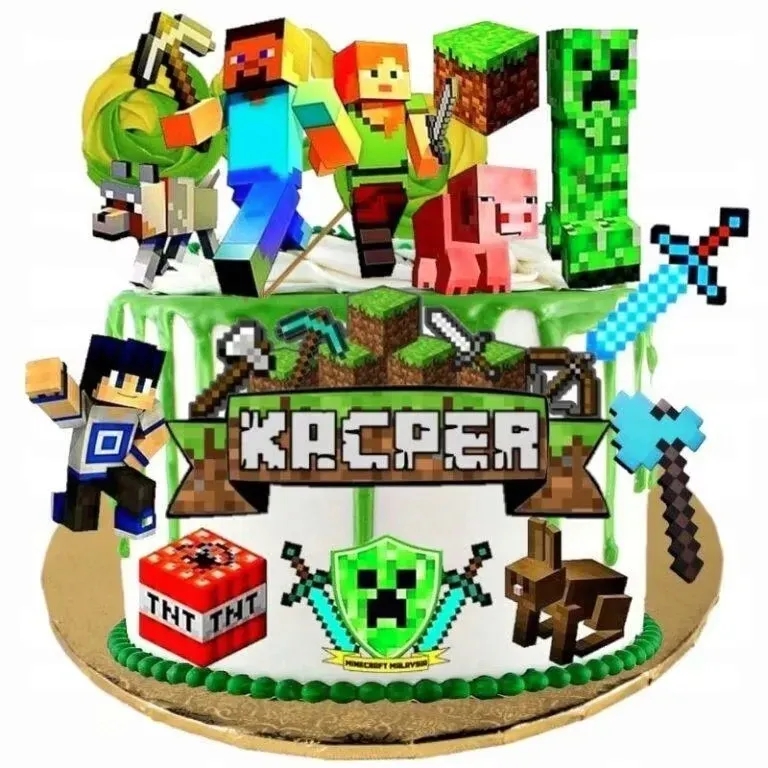 wydruk-cukrowy-minecraft-na-tort-z-personalizacja