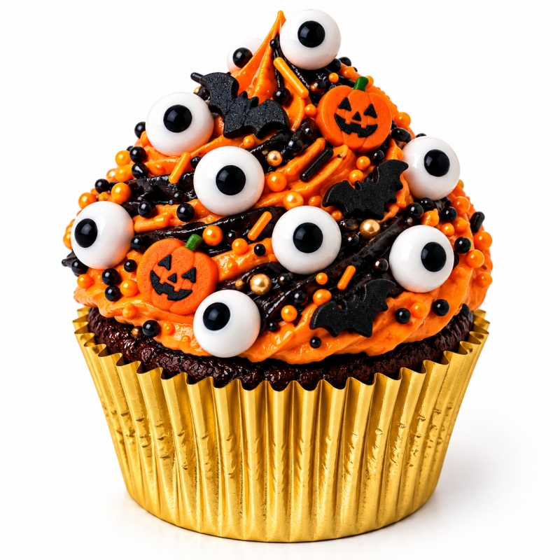 muffinka-halloween-z-jadalnymi-oczami-cukrowymi